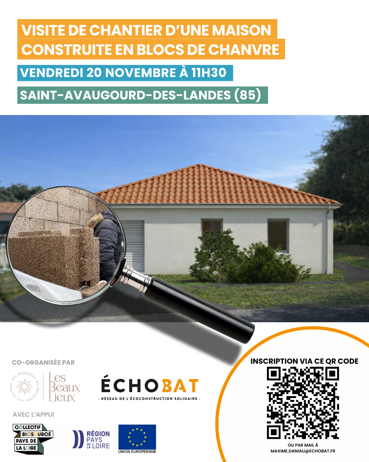 Visite de chantier : Maison construite en blocs de chanvre